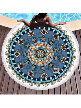 Abstract Round Beach Towel